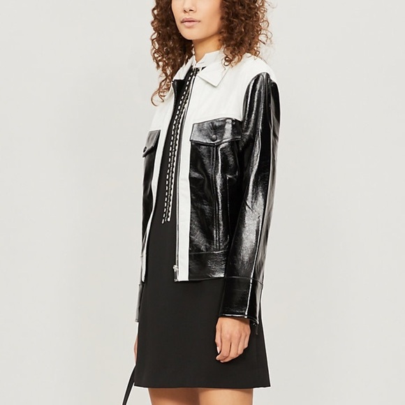 Sandro Noir Contrast Collar Embroidered Bob Dress - Picture 10 of 15